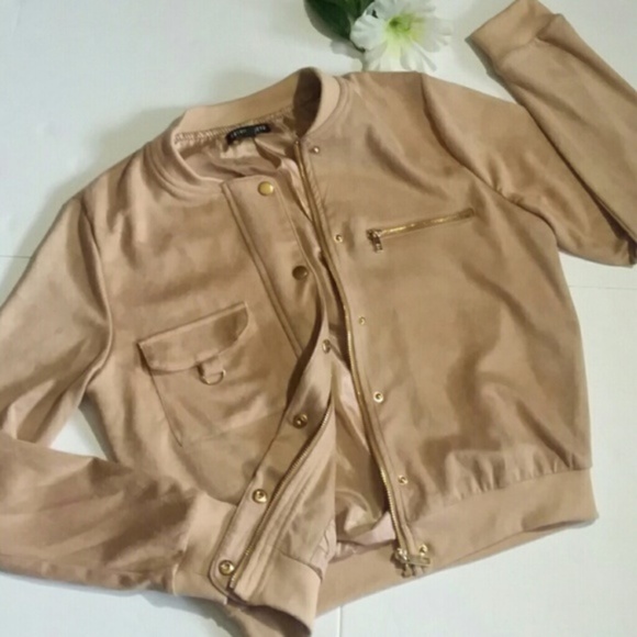 NWOT Fashion Nova BLUSH BOMBER JACKET - Picture 3 of 7